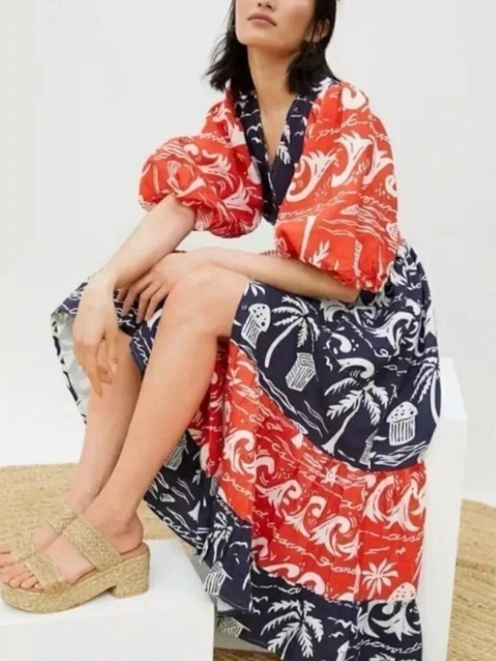 Anthropologie Black and White Patterned Fabric with Tags